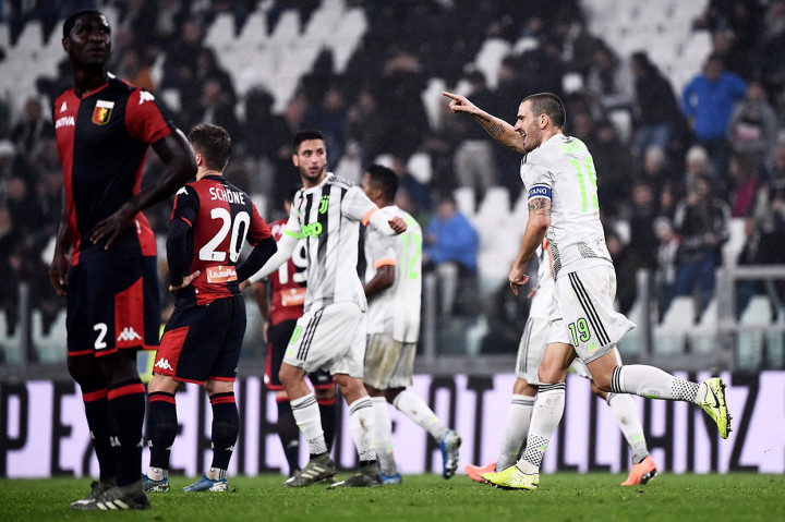 Juve mampu unggul terlebih dahulu lewat sundulan Leonardo Bonucci di menit ke-36. 