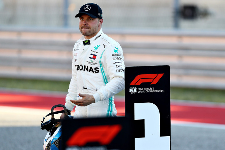 Pebalap Mercedes Valtteri Bottas raih pole positiion F1 GP Amerika Serikat (AS) 2019. AFP Photo/Mark Thompson