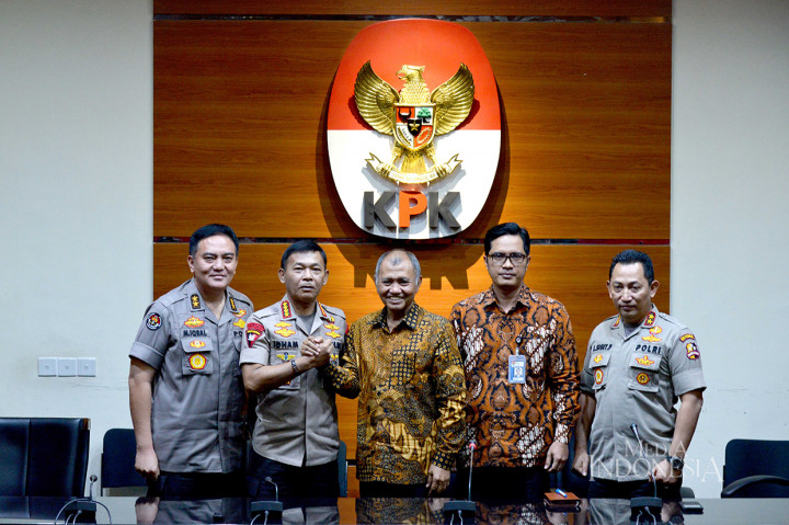 Ketua KPK Agus Rahardjo juga berharap pertemuan dengan Kapolri juga memperkuat kerja sama KPK dan Polri.