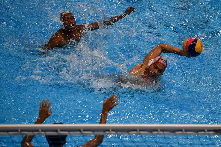 Sejumlah pemain polo air timnas Indonesia mengikuti pelatnas SEA Games 2019 di Stadion Akuatik, kompleks GBK, Jakarta.