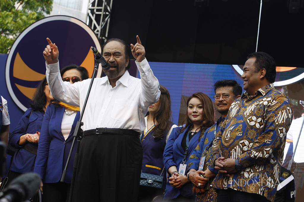 Dalam sambutannya, Surya Paloh menegaskan Partai NasDem sudah berada di jalur yang benar, konsisten serta akan terus melakukan dakwah kebangsaan demi keutuhan anak bangsa.