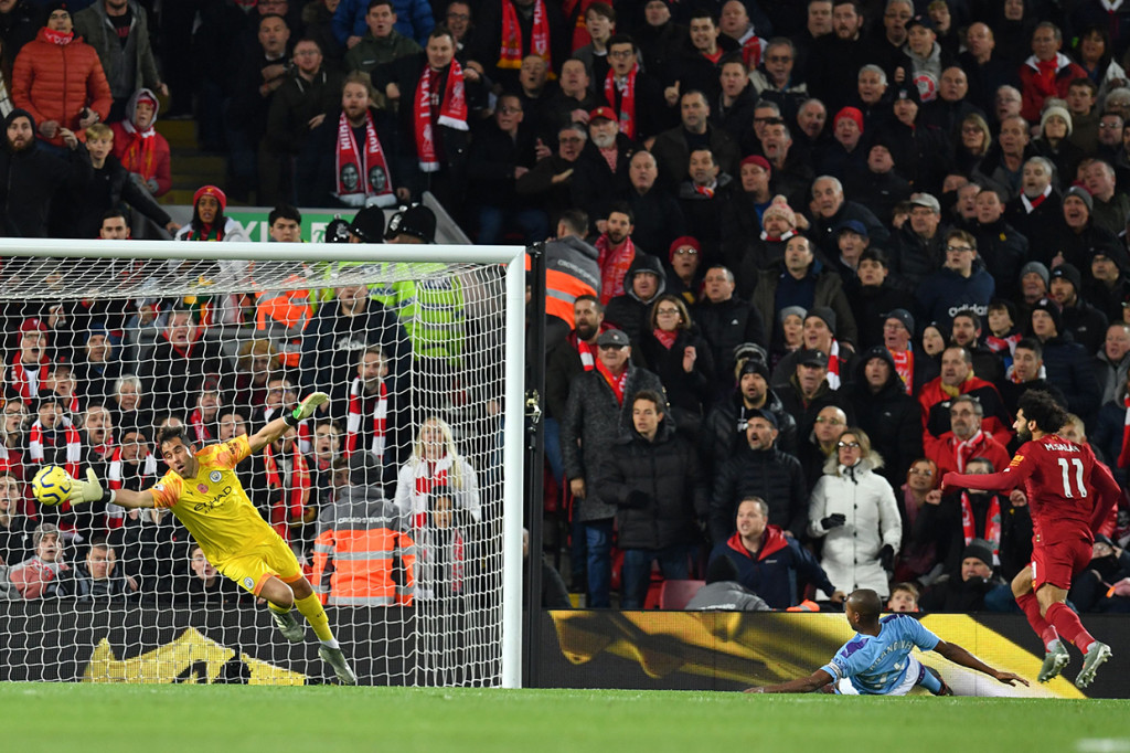 Tiga gol Liverpool ke gawang Manchester City di antaranya dicetak Fabinho pada menit keenam, Mohamed Salah pada menit ke-13, dan Sadio Mane pada menit ke-51. 