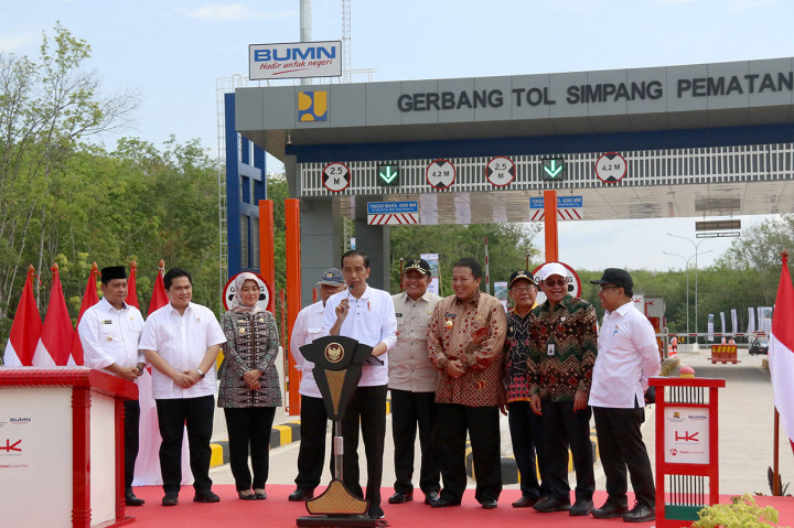 Jokowi menyatakan bahwa Tol Terpeka merupakan tol terpanjang di Indonesia, dan merupakan tol terpanjang yang pernah diresmikan. 