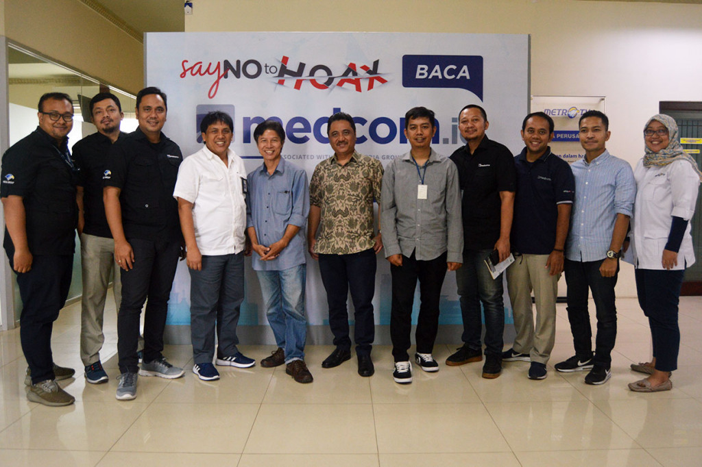 Kedatangan Dewan Pers disambut Direktur Pemberitaan Medcom.id Abdul Kohar, Pemimpin Redaksi Medcom.id Budiyanto, dan jajaran redaksi.