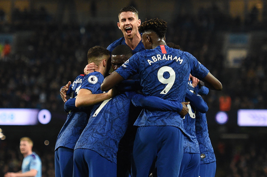 Chelsea sempat unggul lebih dulu di menit ke-21 berkat gol gelandang N'Golo Kante. AFP Photo/Oli Scarff