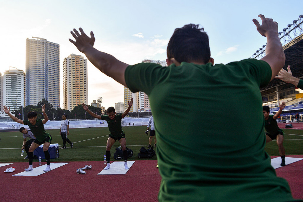 Timnas U-22 Indonesia kembali menggelar latihan pada Rabu, 27 November 2019 menjelang laga kedua melawan Singapura.
