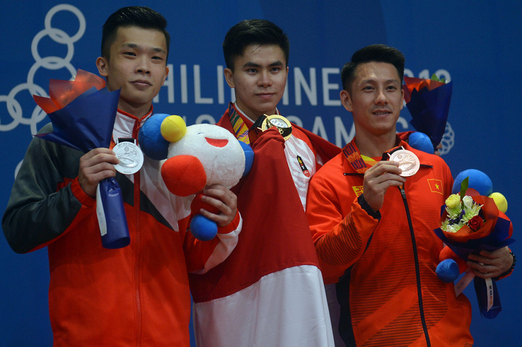 Edgar Xavier Marvelo berhasil meraih nilai tertinggi 9,68 sehingga berhak medali emas. Edgar mengalahkan atlet Singapura Jowen Si Wei Lim, yang berada di peringkat dua untuk perak. Sedangkan medali perunggu diraih atlet Vietnam Xuan Hiep Tran.