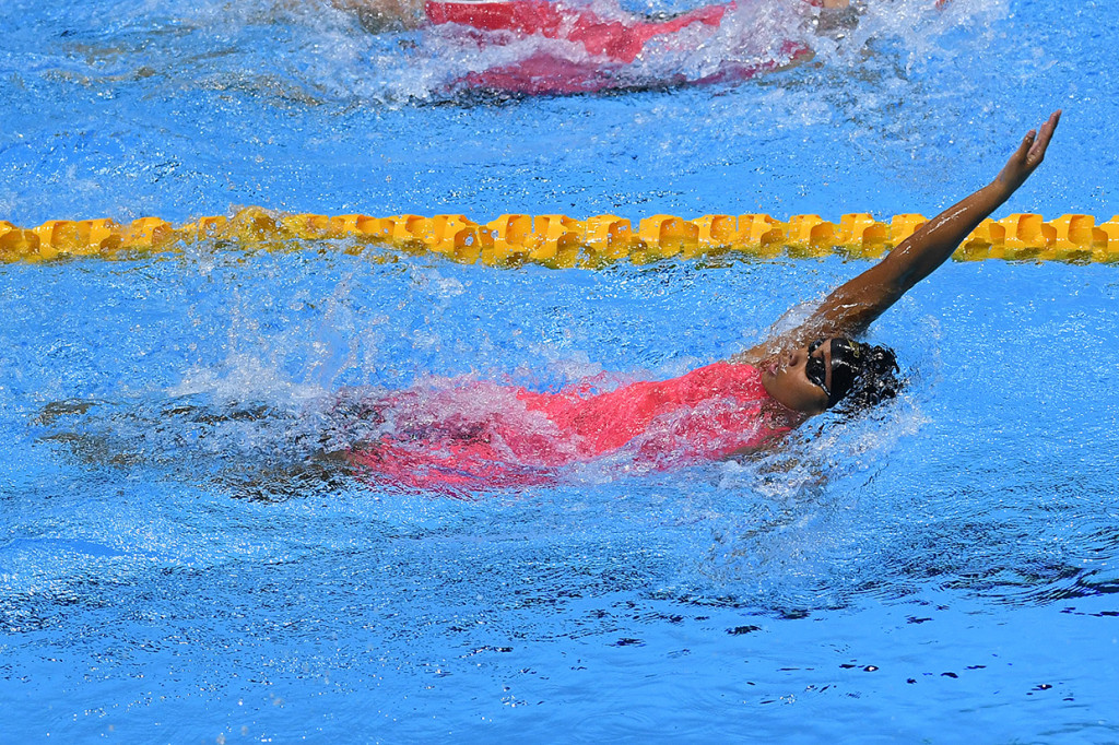 Permatahani Azzahra berhasil finis di urutan kedua dengan catatan waktu dua menit dan 16,84 detik sehingga meraih medali perak. 