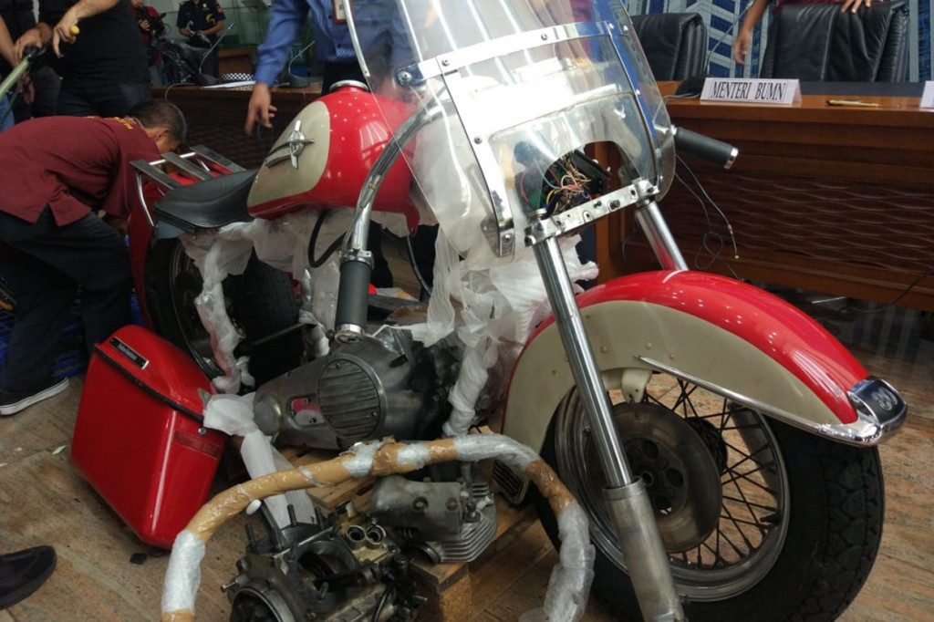 Harley-Davidson sitaan dari Pesawat Garuda Indonesia.