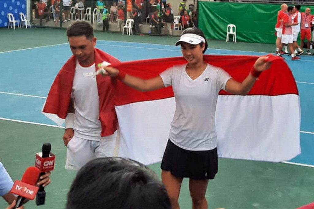 Kemenangan Christo/Aldila membuat tim tenis Indonesia total mengumpulkan tiga medali emas dan dua medali perunggu di SEA Games 2019.