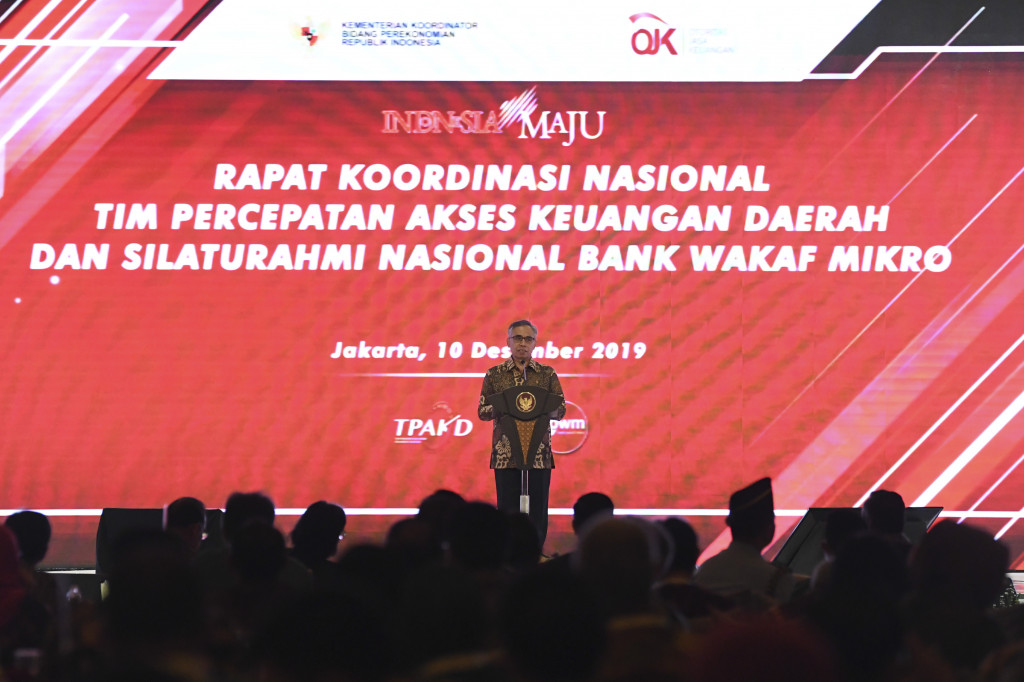 Rapat Koordinasi Nasional Tim Percepatan Akses Keuangan Daerah (TPAKD) dan Silahturahmi Nasional Bank Wakaf Mikro 2019 tersebut dihadiri oleh Kepala Daerah se Indonesia. 