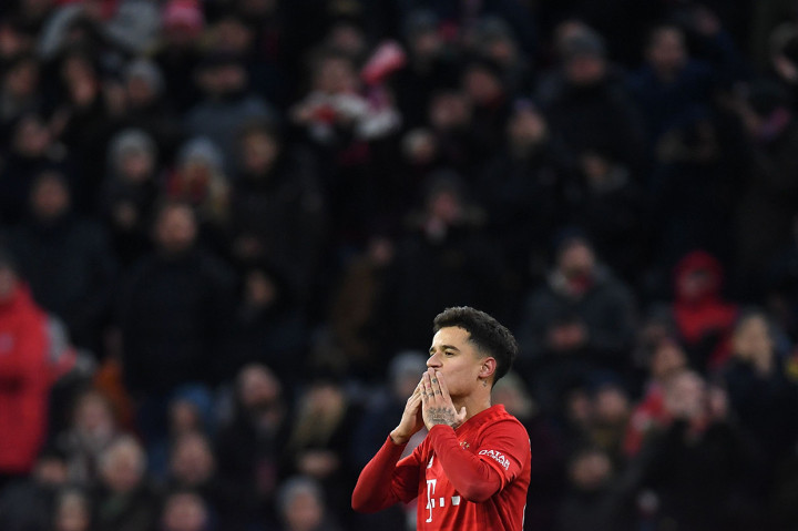 Philippe Coutinho menginspirasi kemenangan Bayern dengan menciptakan hattrick di babak kedua.