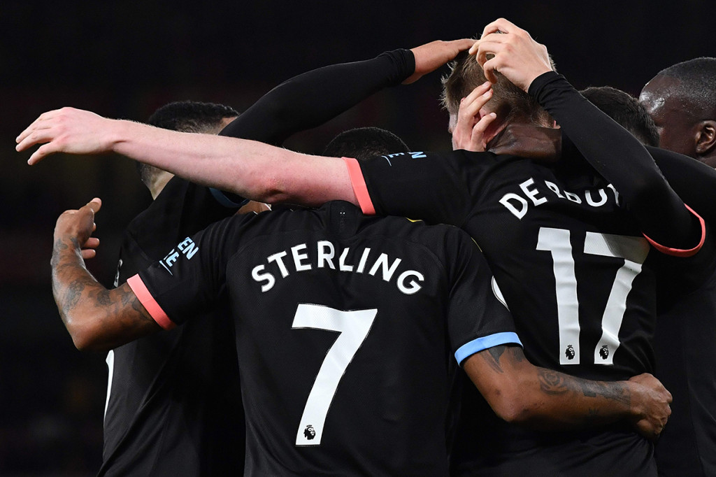 City di posisi ketiga memiliki 35 poin, tapi masih selisih 14 poin dari Liverpool di puncak klasemen. AFP Photo/Ben Stansall