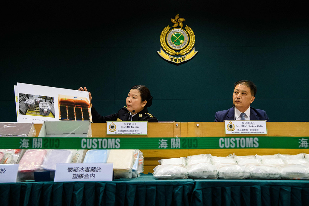 Bea Cukai Hong Kong menyita sekitar 110 kg kristal metamfetamin atau sabu, senilai hampir USD 10 juta.