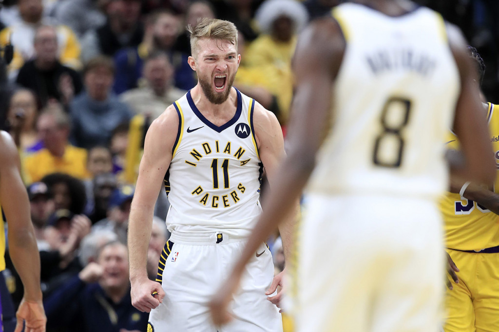 Domantas Sabonis menyumbang 26 poin dan 10 rebound untuk membantu Indiana Pacers meraih kemenangan 105-102 atas Lakers, Rabu, 18 Desember 2019 WIB.