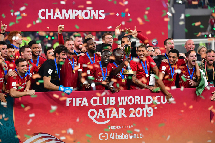 Bagi Liverpool, ini menjadi gelar pertamanya di Piala Dunia Antarklub 2019. AFP Photo/Giuseppe Cacace