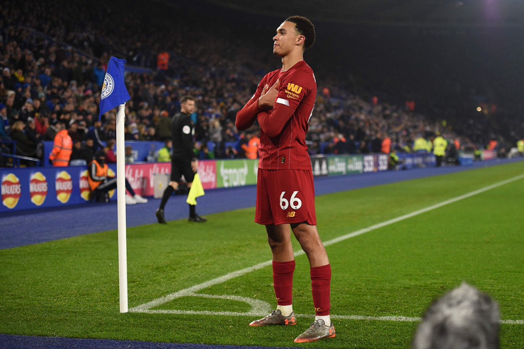 Alexander-Arnold yang bermain brilian pada laga tersebut akhirnya menutup pesta gol timnya menjadi 4-0 pada menit ke-78.