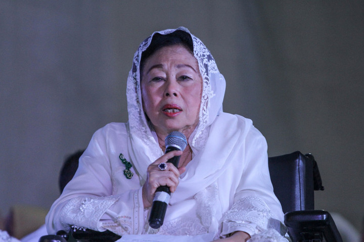 Istri Presiden ke-4 RI Sinta Nuriyah menyampaikan sambutan pada peringatan Haul ke-10 Gus Dur di Ciganjur, Jakarta.