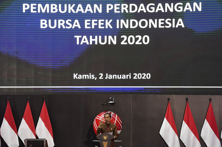 Dalam sambutannya Jokowi meminta kepada otoritas bursa untuk mencanangkan tahun ini sebagai tahun pembersihan pasar modal dari praktek-praktek yang tidak benar seperti goreng menggoreng saham. 
