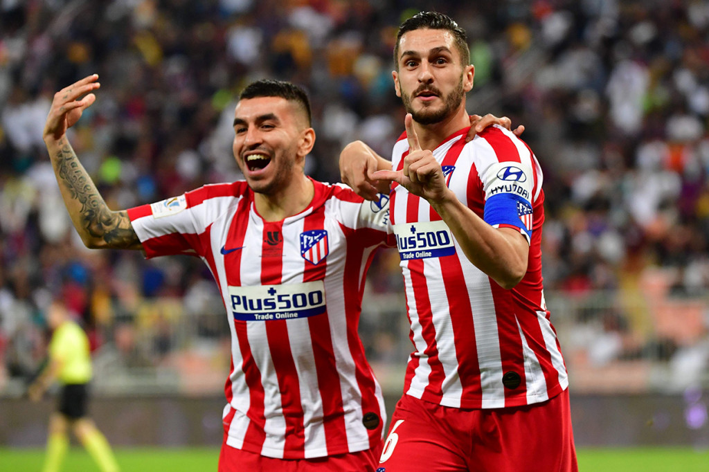 Setelah bermain tanpa gol hingga babak pertama usai, Koke membuat Atletico unggul terlebih dahulu pada awal paruh kedua.
