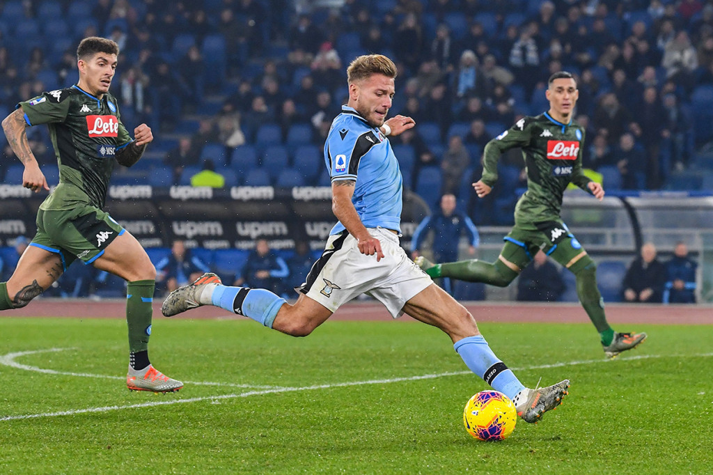 Lazio memenangi laga berkat Ciro Immobile. 