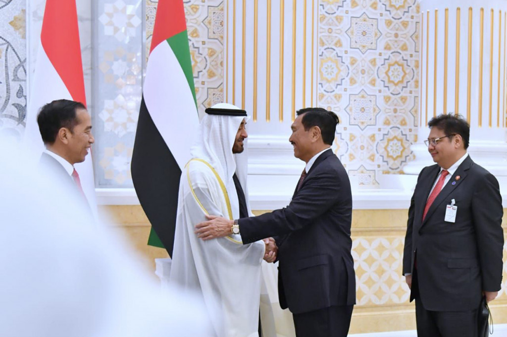 Sejumlah menteri Kabinet Indonesia Maju turut mendampingi Presiden Jokowi dalam upacara penyambutan kenegaraan dan pertemuan bilateral.