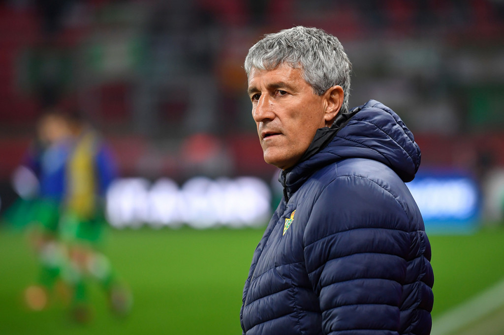 Sebagai pengganti Valverde, Barcelona langsung menunjuk Quique Setien dengan kontrak sampai 2022. AFP Photo/Damien Meyer