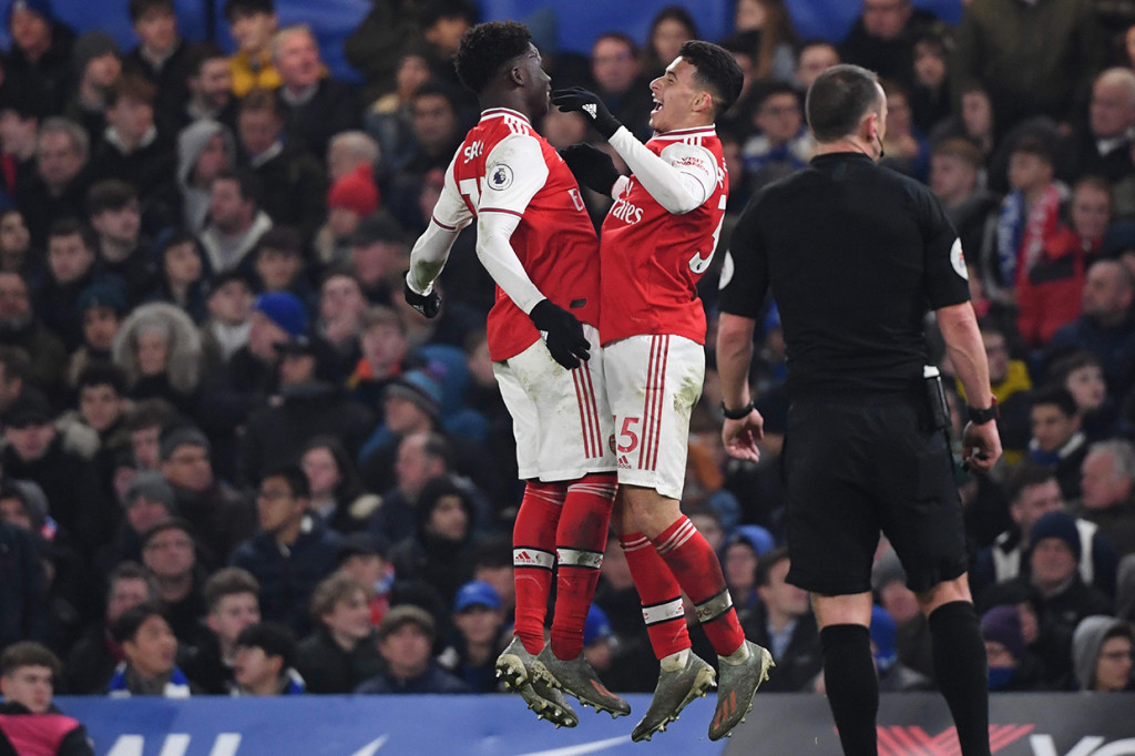 The Gunners berhasil mencuri gol untuk menyamakan kedudukan di menit ke-63 lewat Gabriel Martinelli.