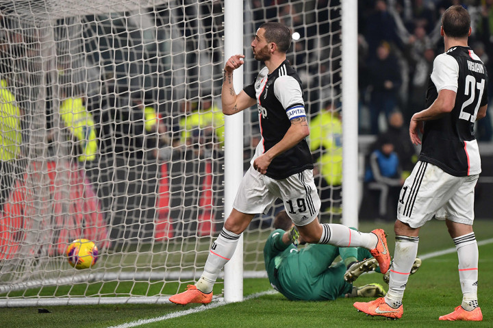 Masing-masing gol Juventus dicetak Cristiano Ronaldo, Leonardo Bonucci, dan Rodrigo Bentancur. 