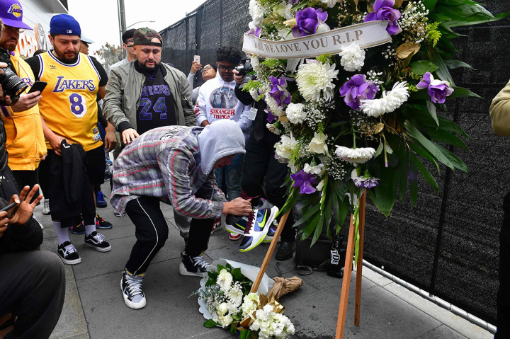 Kobe Bryant meninggal dunia dalam sebuah kecelakaan helikopter di Calabasas, California. AFP Photo/Frederic J.Brown