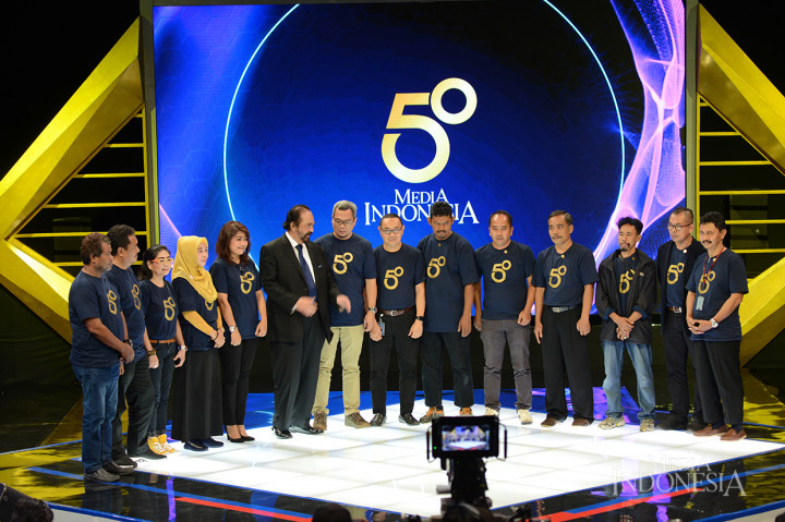 Ulang tahun emas tersebut dihadiri oleh mantan wartawan dan karyawan MI saat bermarkas di Gondangdia Lama.