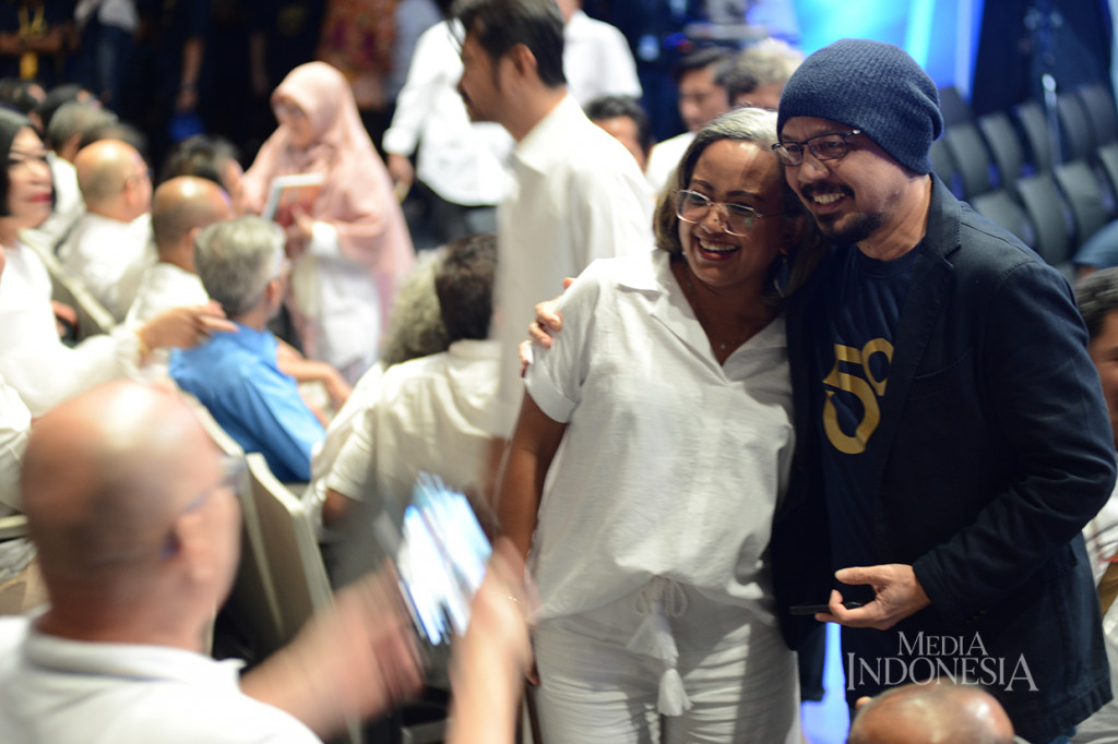 Andy F. Noya turut menghadiri perayaan ulang tahun ke-50 Media Indonesia di Grand Studio Metro TV Jakarta.