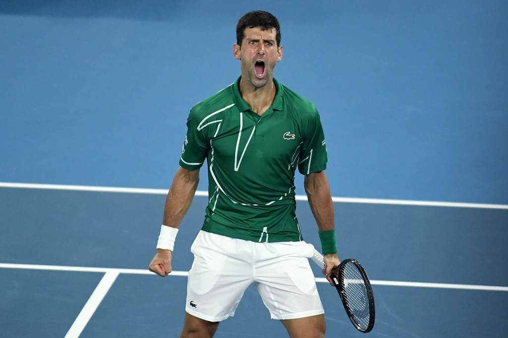 Djokovic akan menghadapi antara Dominic Thiem atau Alexander Zverev pada laga final Australia Open 2022. AFP Photo/Saeed Khan