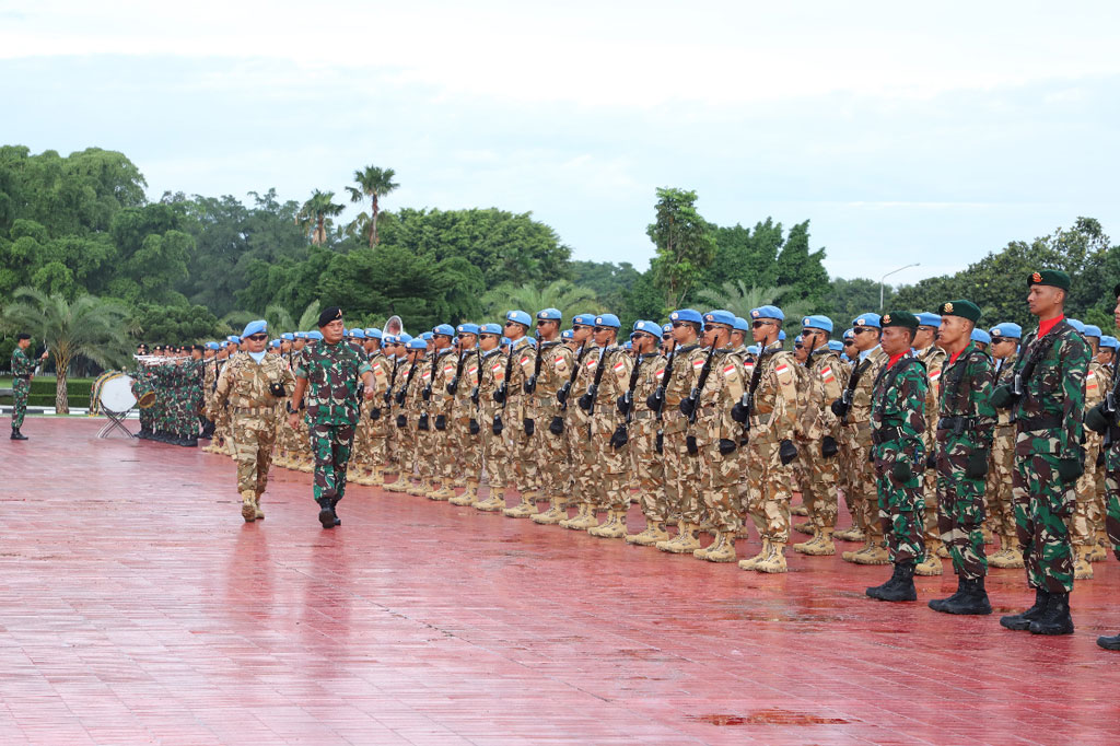 Pasukan Garuda Satgas Kompi Zeni TNI Konga XX-Q MONUSCO pada misi PBB di Kongo, Afrika tersebut menggantikan Satgas Kizi TNI Konga XX-P Monusco dengan jumlah 175 personel terdiri, dari 153 prajurit TNI AD, 17 prajutit TNI AL, dan 5 prajurit TNI AU.