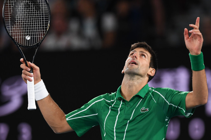 Djokovic tampil bagus di awal pertandingan, tapi sempat kendur sehingga kehilangan set kedua dan ketiga. Tapi, dia bangkit pada dua set terakhir dan akhirnya menang 6-4, 4-6, 2-6, 6-3, dan 6-4. AFP Photo/Greg Wood