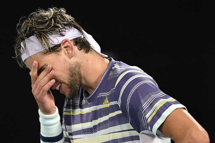 Bagi Dominic Thiem, kekalahan ini memupus harapan untuk meraih gelar grand slam pertamanya. AFP Photo/Saeed Khan
