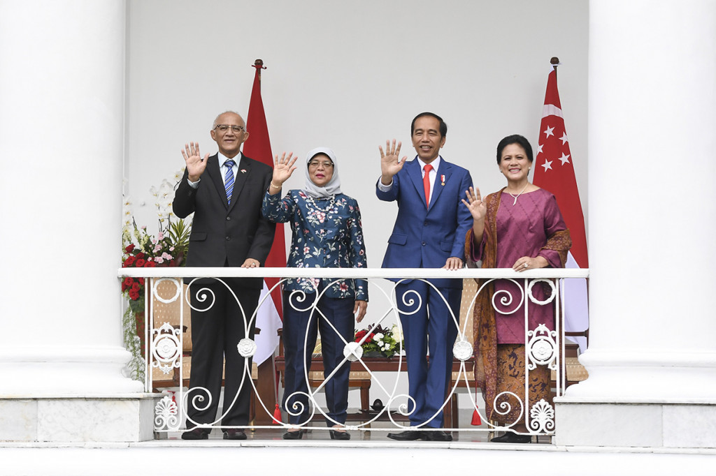 Halimah Yacob berkunjung ke Indonesia didampingi suaminya, Mohamed Abdullah Alhabshee.