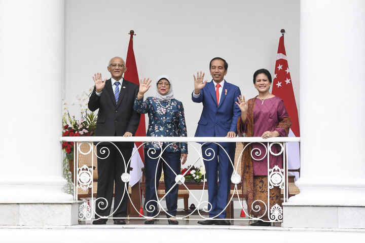 Halimah Yacob berkunjung ke Indonesia didampingi suaminya, Mohamed Abdullah Alhabshee.
