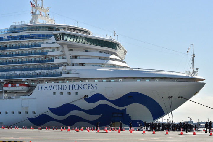 Kapal pesiar Diamond Princess yang berlabuh di Yokohama, Jepang, kembali menemukan 10 orang yang positif terinfeksi virus korona jenis baru (2019-nCOV).