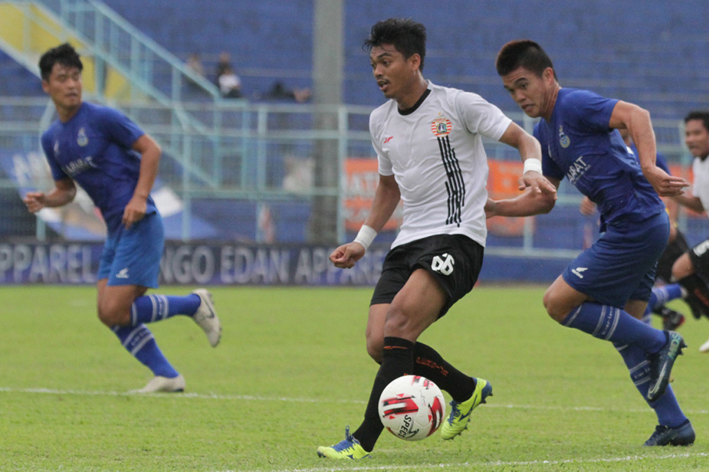 Persija Jakarta menang 2-0 atas Sabah FA pada laga lanjutan Piala Gubernur Jatim 2020 di Stadion Kanjuruhan, Malang. 