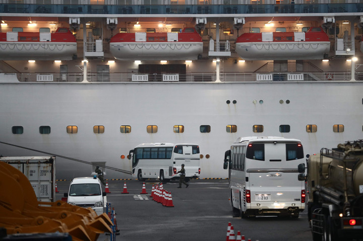 Tambahan 70 kasus infeksi virus korona Covid-19 di kapal pesiar Diamond Princess telah terkonfirmasi. AFP Photo/Behrouz Mehri
