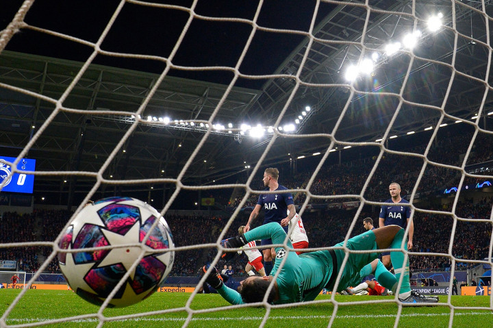Gol kemenangan Leipzig dicetak oleh Emil Forsberg pada menit ke-87. AFP Photo/John Macdougall