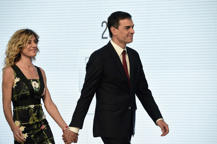 Istri Perdana Menteri Spanyol Pedro Sanchez, Begona Gomez, dinyatakan positif virus korona (covid-19). AFP Photo/Javier Soriano