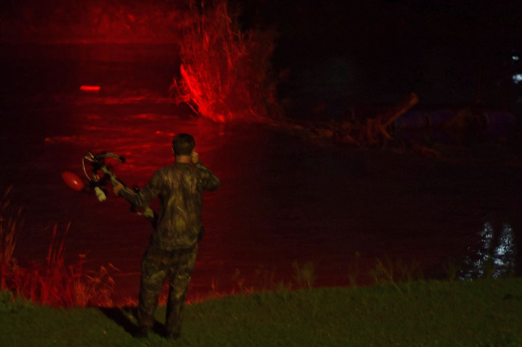 Sebelumnya, dalam upaya penyelamatan, Forrest Galante menemukan keberadaan buaya berkalung ban dan nyaris berhasil menangkapnya.