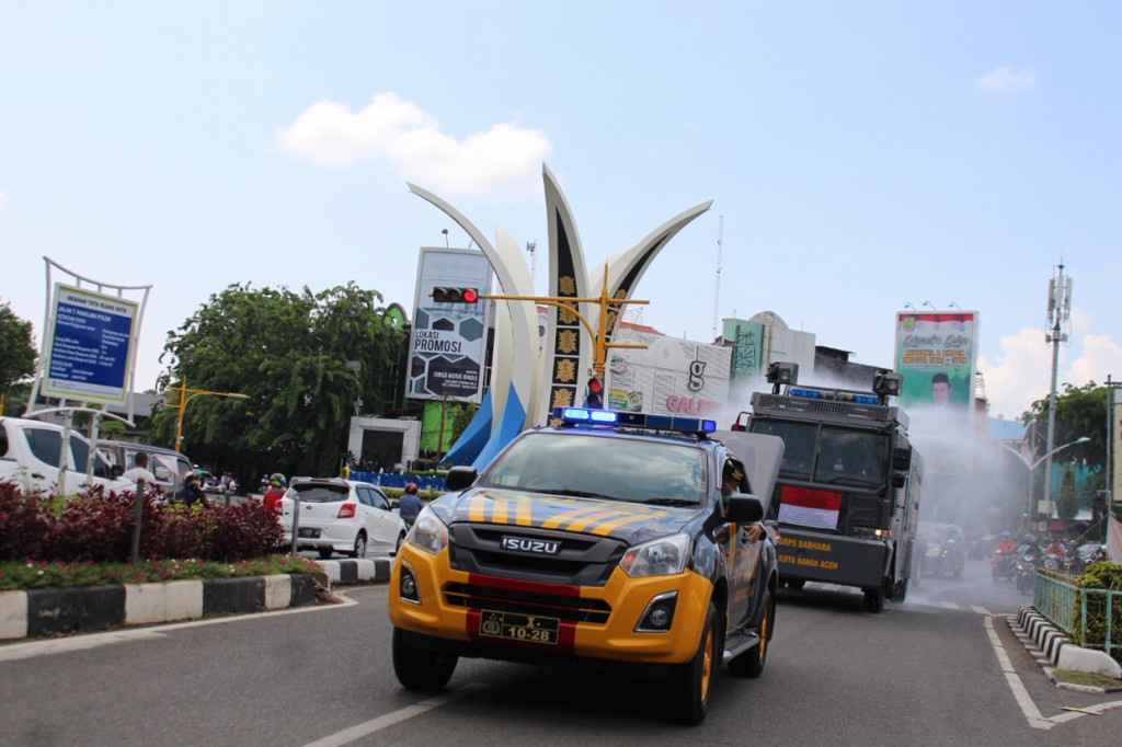 Total cairan disinfektan yang digunakan dalam penyemprotan di Kota Banda Aceh dan sekitarnya berjumlah 38,5 ton.
