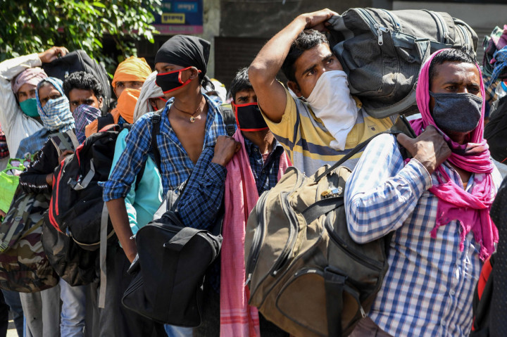 Pemerintah India memperpanjang lockdown atau penguncian terkait pandemi Covid-19 hingga 31 Mei mendatang. AFP Photo/Narinder Nanu