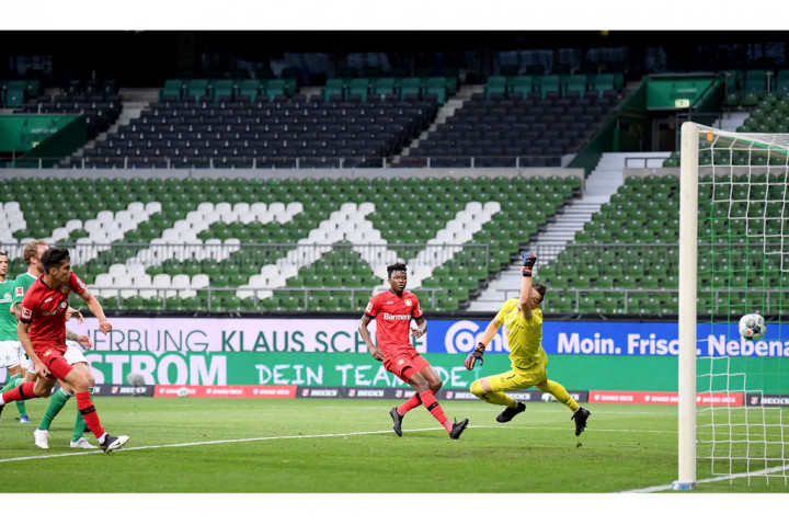 Havertz merestorasi keunggulan Leverkusen menjadi 2-1. Menyambut tendangan bebas Kerem Demirbay, sundulan Havertz menjebol gawang Bremen. Ini menjadi gol kedelapannya musim ini.