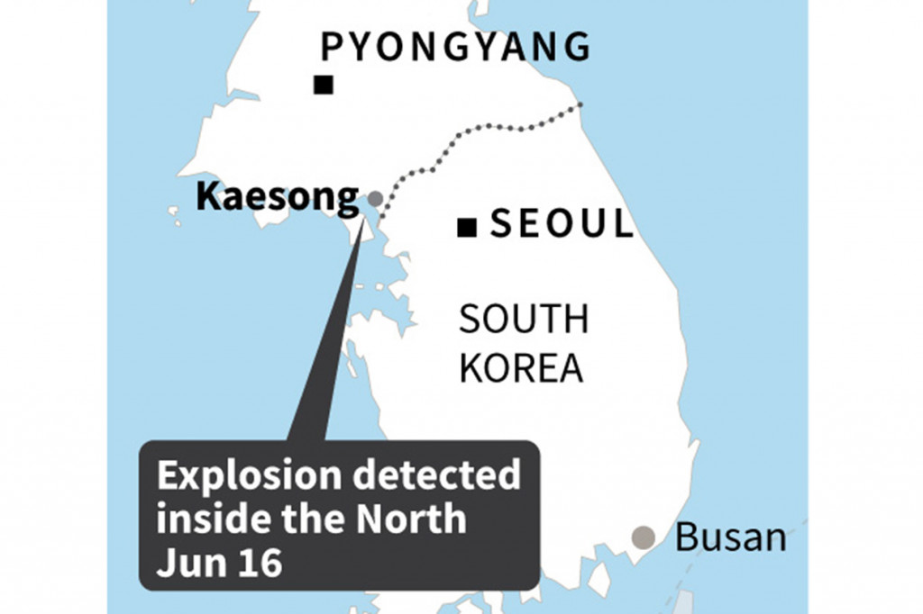 Peristiwa tersebut terjadi setelah Kim Yo Jong, saudari pemimpin Korea Utara Kim Jong Un, mengeluarkan peringatan pada Sabtu, 13 Juni 2020 malam. 