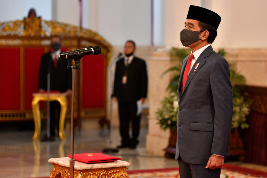 Presiden Jokowi menyampaikan pesan agar para pengurus LVRI yang dilantik dapat menjalankan tugas dengan baik.