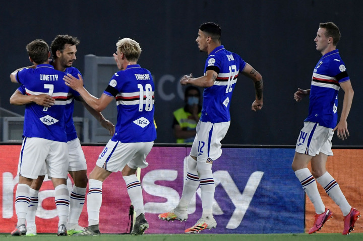 AS Roma sempat tertinggal lebih dulu karena lesakan dari Manolo Gabbiadini pada menit ke-11.